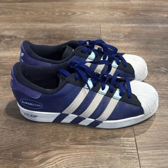 Adidas Superstar ‘Extended Midfoot Stripes - Legacy Indigo’ Size 7.5 - Picture 1 of 13